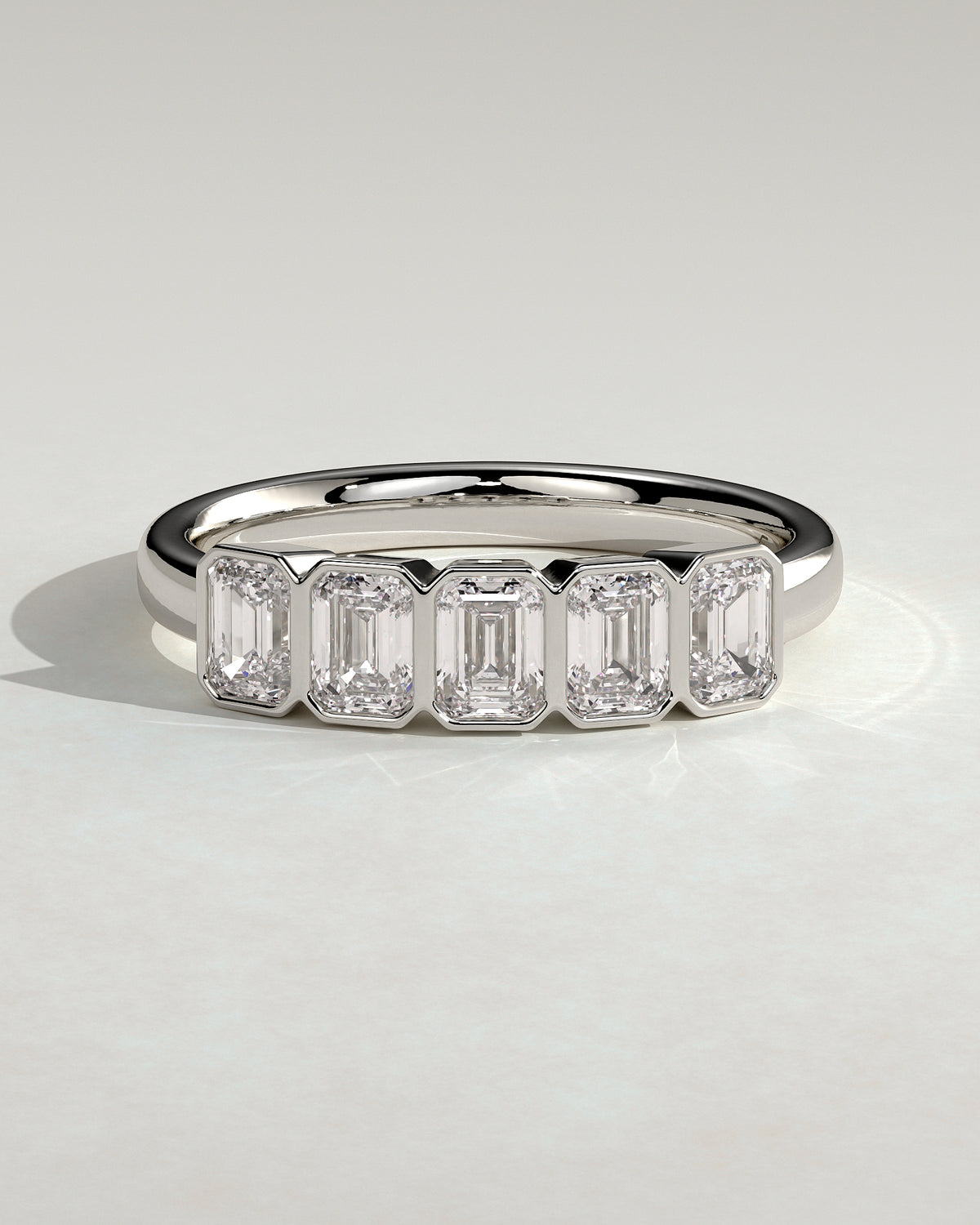 MET 0405 Women's Wedding Ring - White Gold - front view