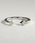 MET 0406 Women's Wedding Ring - White Gold - front view