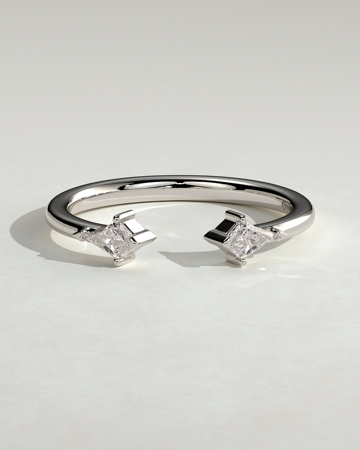 MET 0406 Women's Wedding Ring - White Gold - front view
