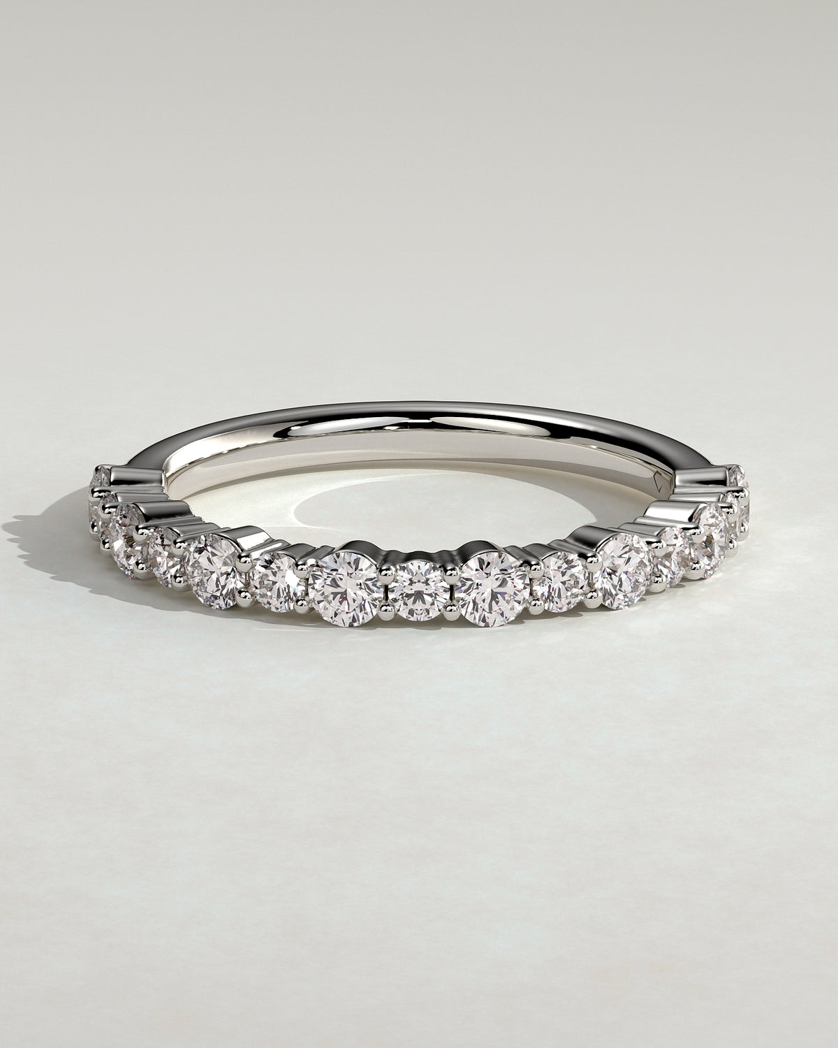 MET 0407 Women's Wedding Ring - White Gold - front view