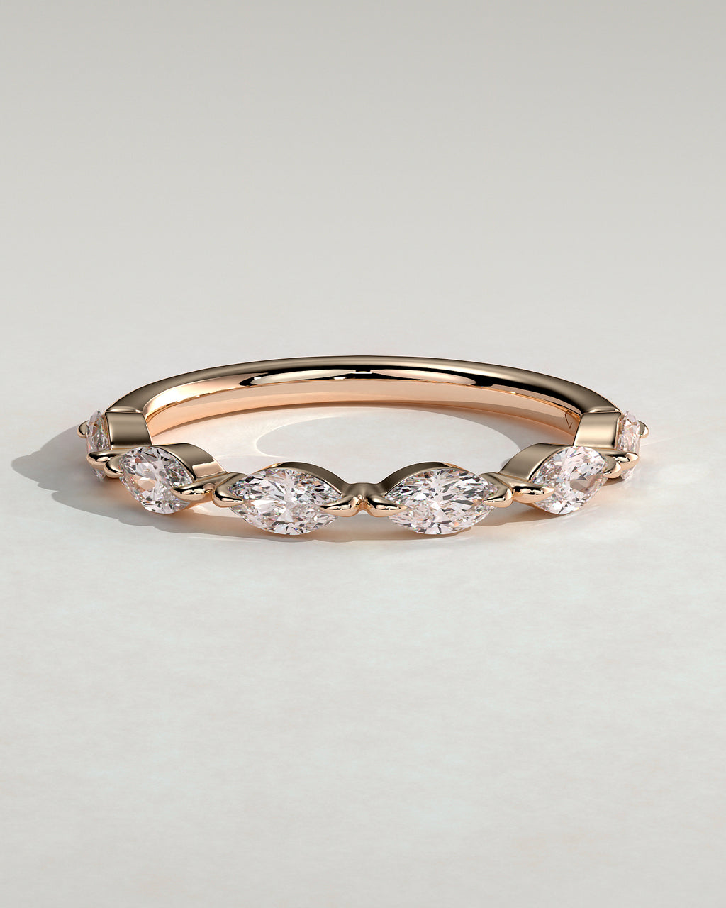 MET 0408 Women's Wedding Ring - Rose Gold - front view
