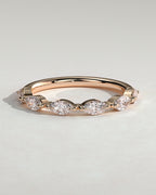 MET 0408 Damen-Ehering - Roségold - Vorderansicht