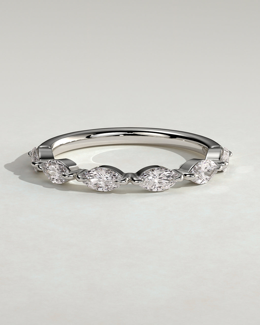 MET 0408 Women's Wedding Ring - White Gold - front view