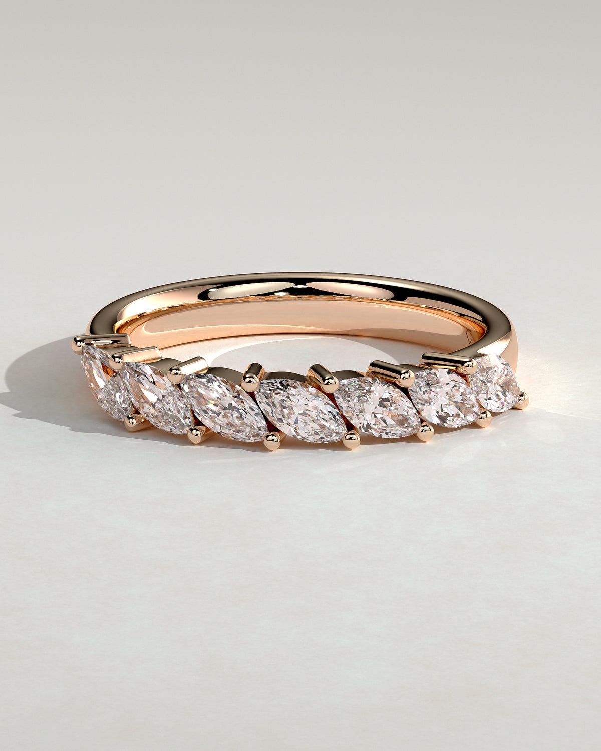 MET 0410 Women's Wedding Ring - Rose Gold - front view