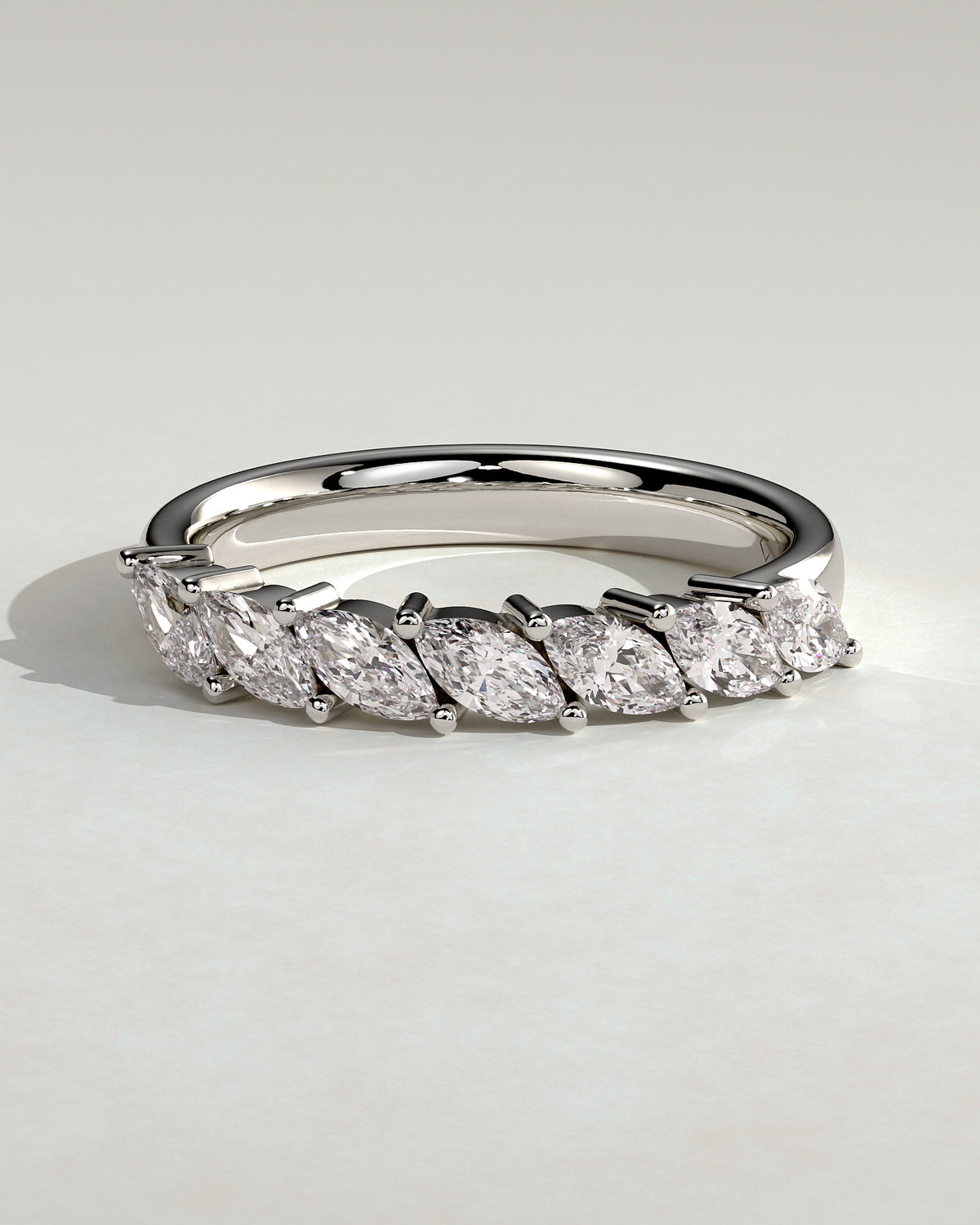 MET 0410 Women's Wedding Ring - White Gold - front view