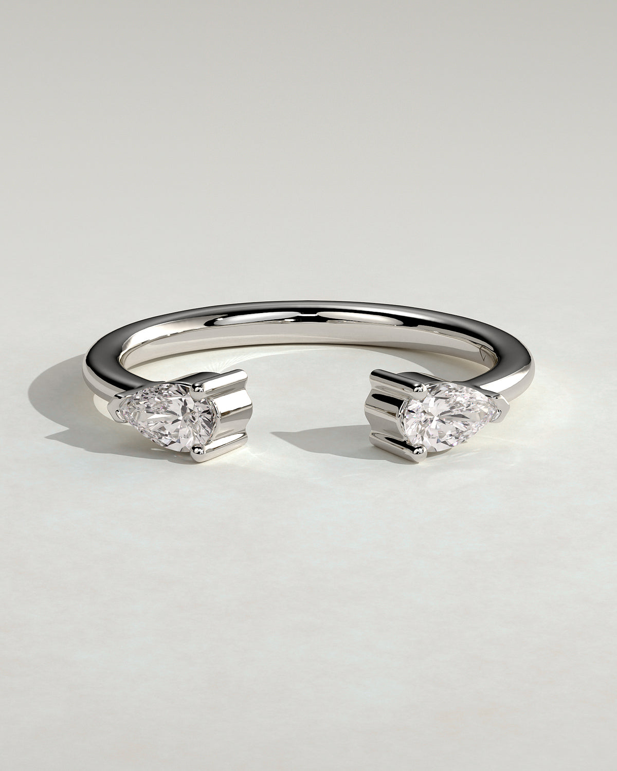 MET 0412 Women's Wedding Ring - White Gold - front view