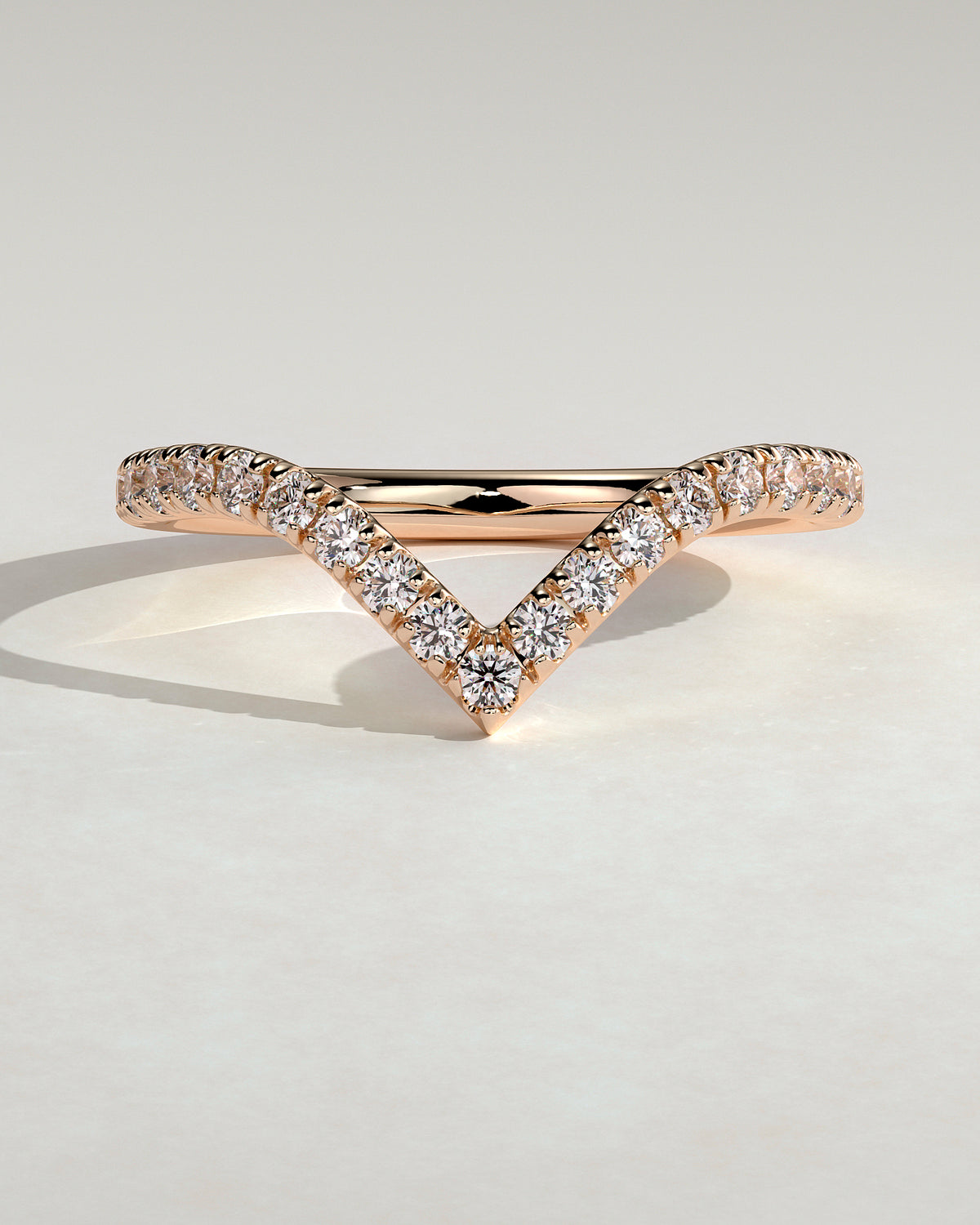 MET 0414 Women's Wedding Ring - Rose Gold - front view