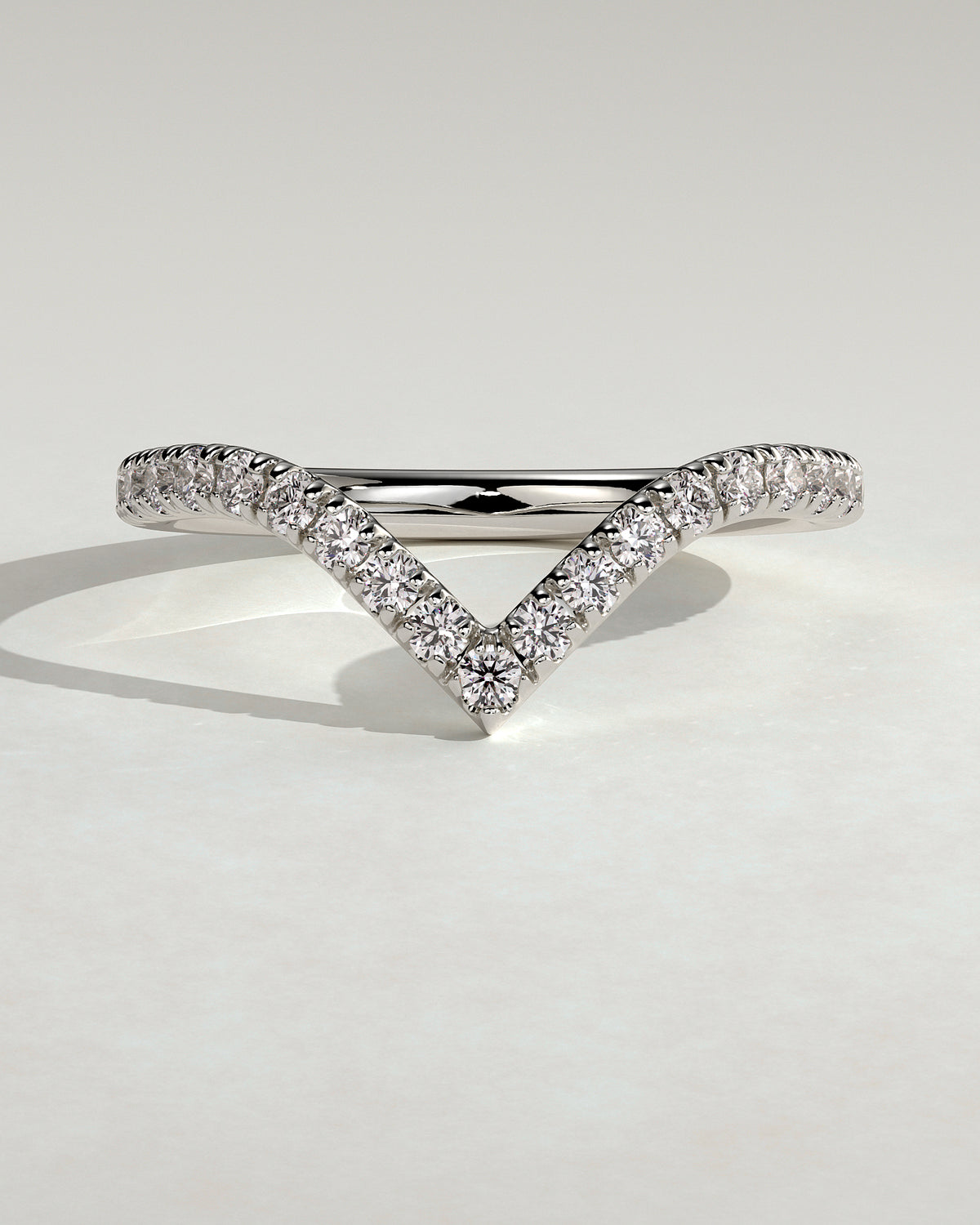 MET 0414 Women's Wedding Ring - White Gold - front view