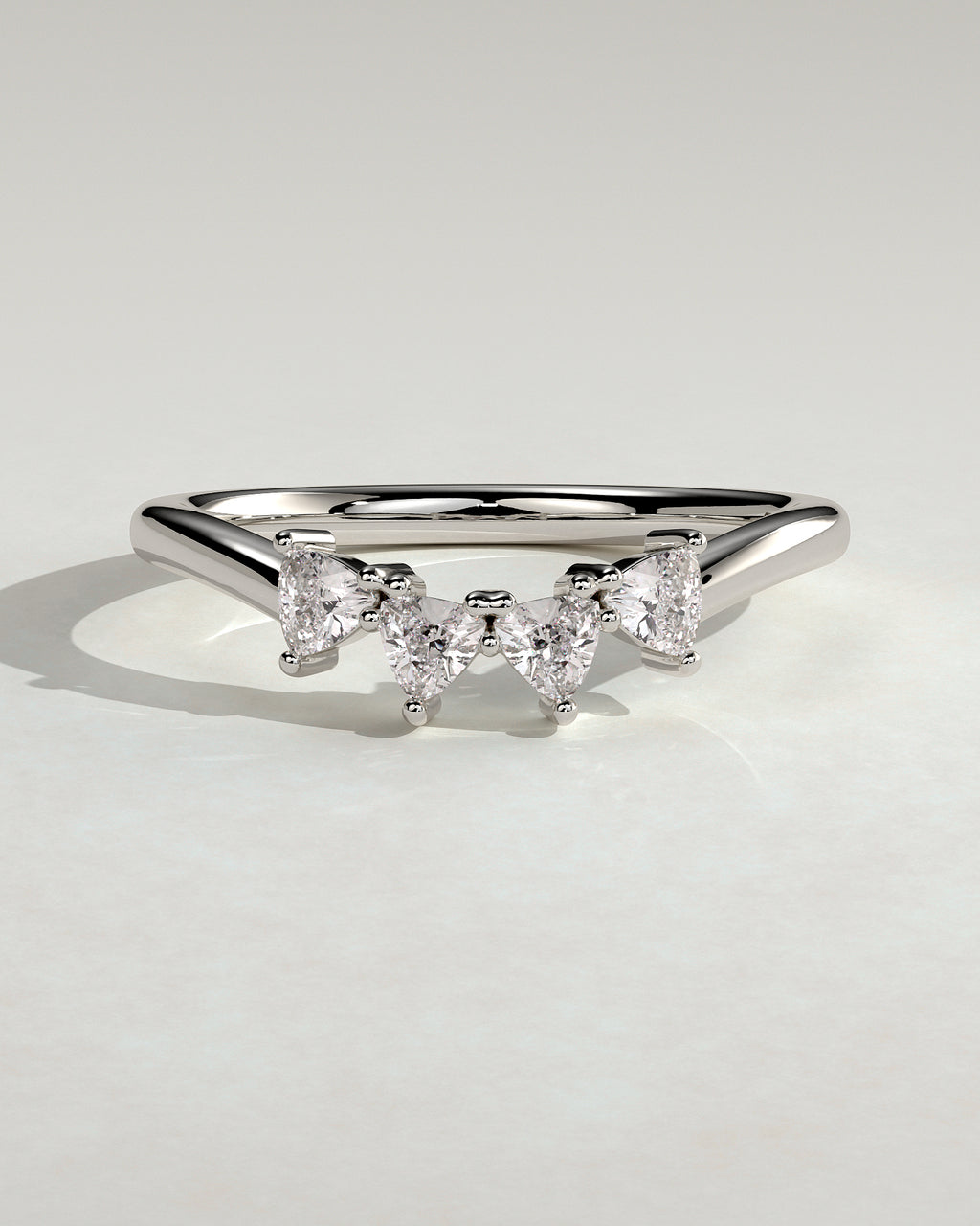 MET 0415 Women's Wedding Ring - White Gold - front view