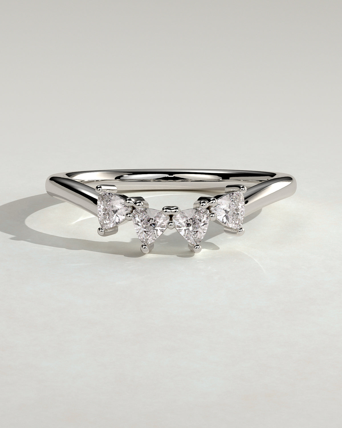 MET 0415 Women's Wedding Ring - White Gold - front view