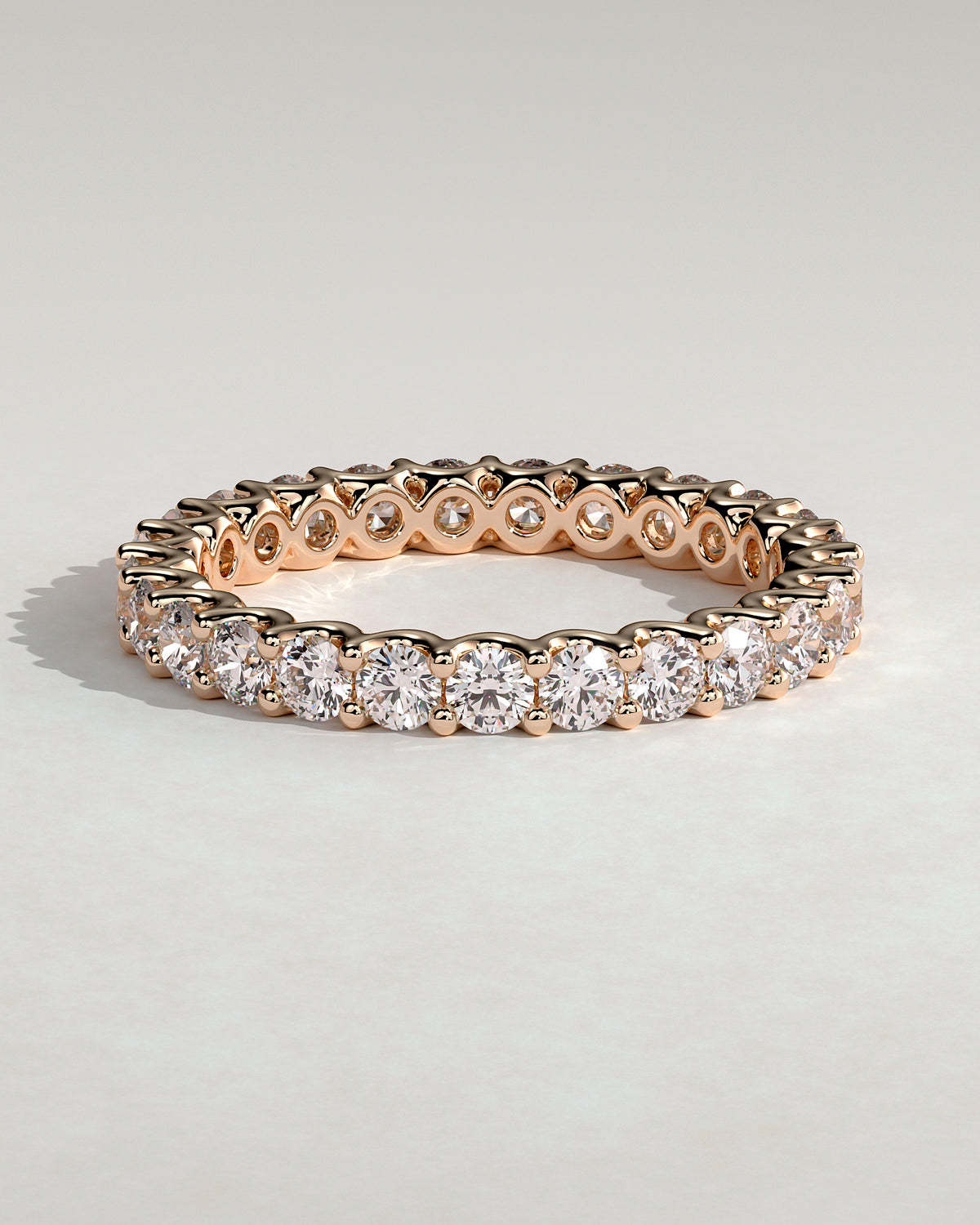 MET 0416 Women's Wedding Ring - Rose Gold - front view