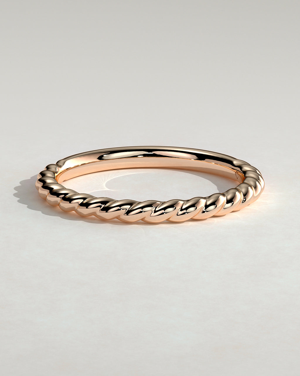 MET 0419 Damen-Ehering - Roségold - Vorderansicht