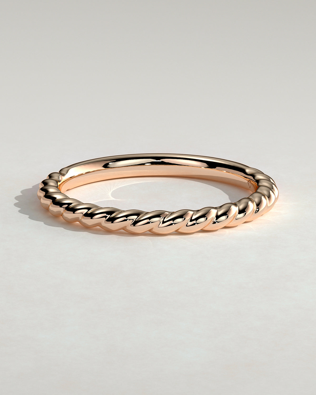 MET 0419 Women's Wedding Ring - Rose Gold - front view