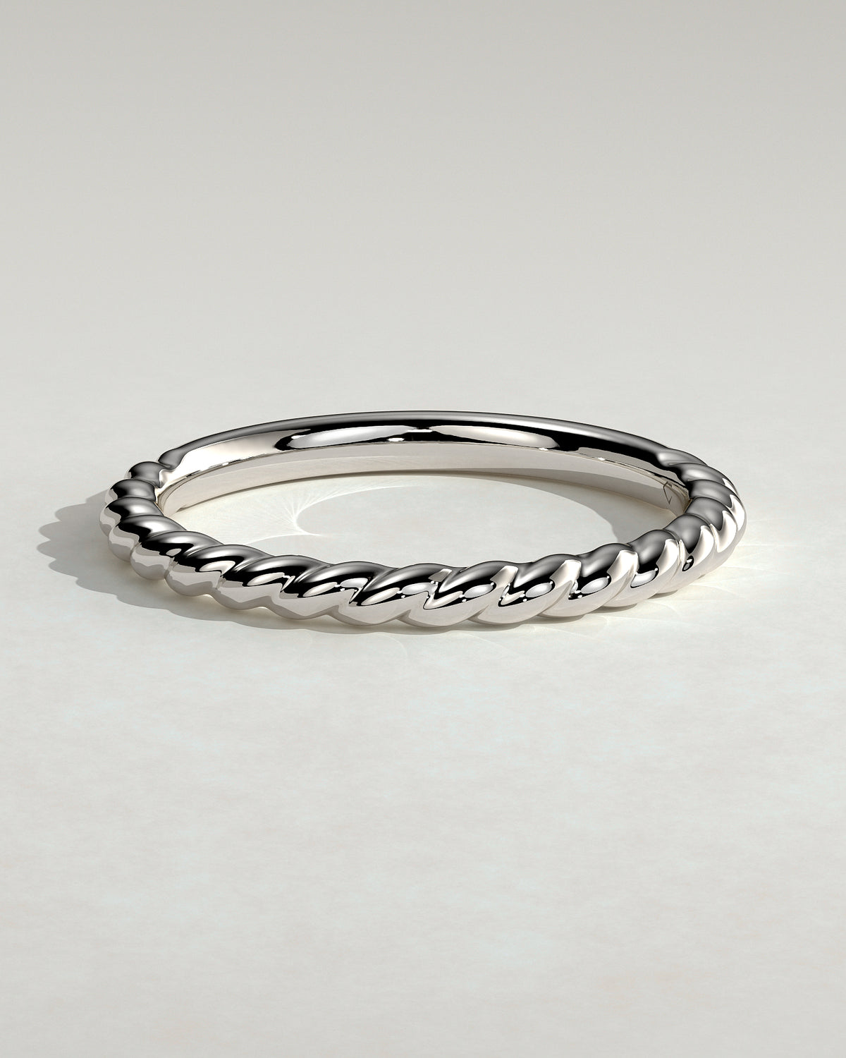 MET 0419 Women's Wedding Ring - White Gold - front view