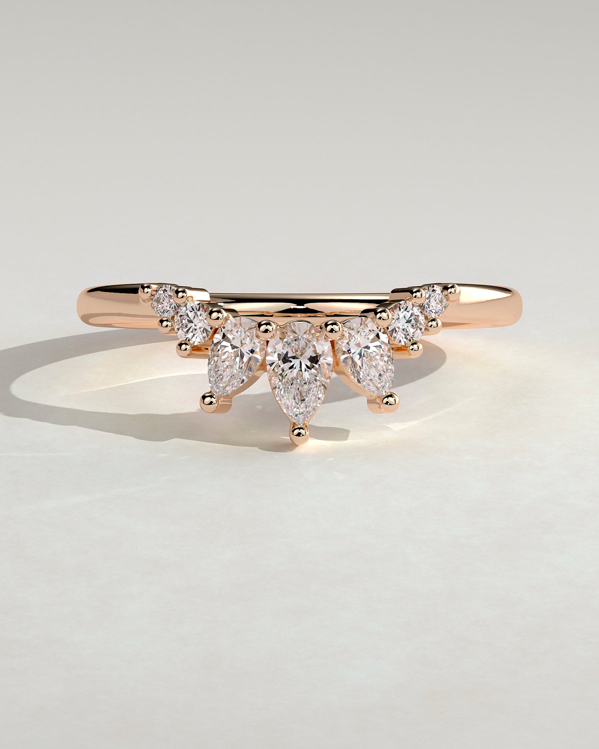 MET 0420 Women's Wedding Ring - Rose Gold - front view