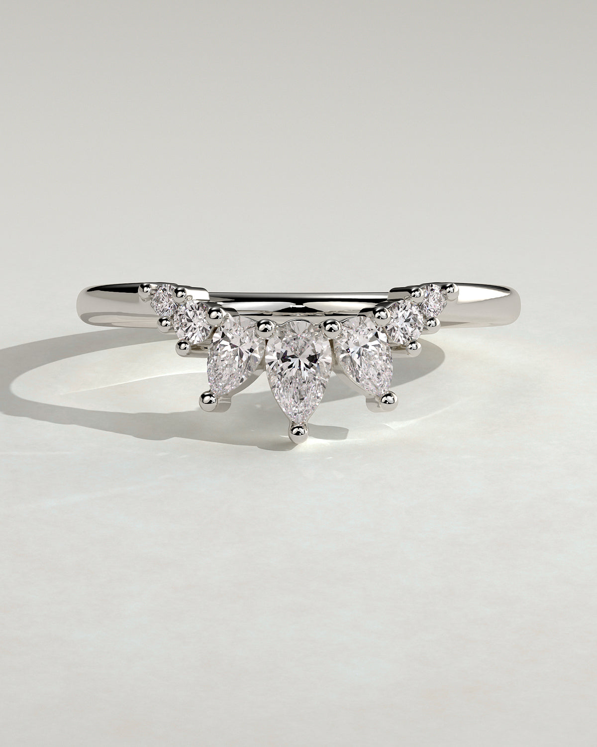 MET 0420 Women's Wedding Ring - White Gold - front view