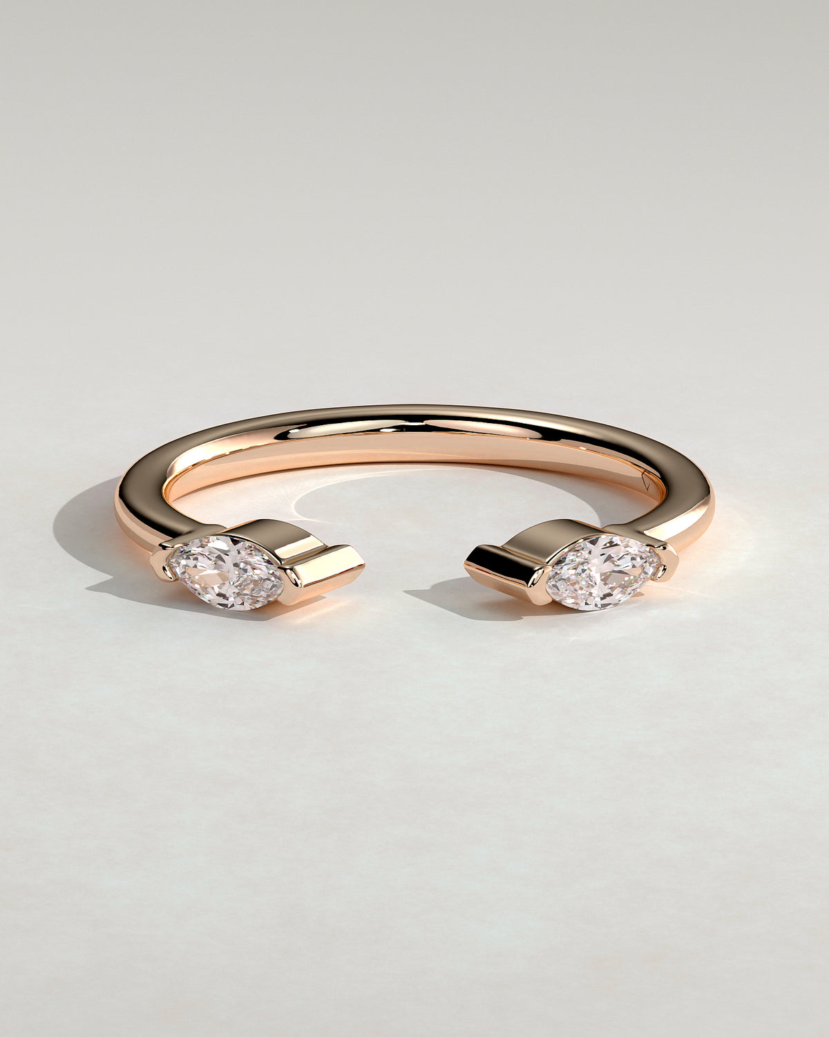 MET 0421 Women's Wedding Ring - Rose Gold - front view