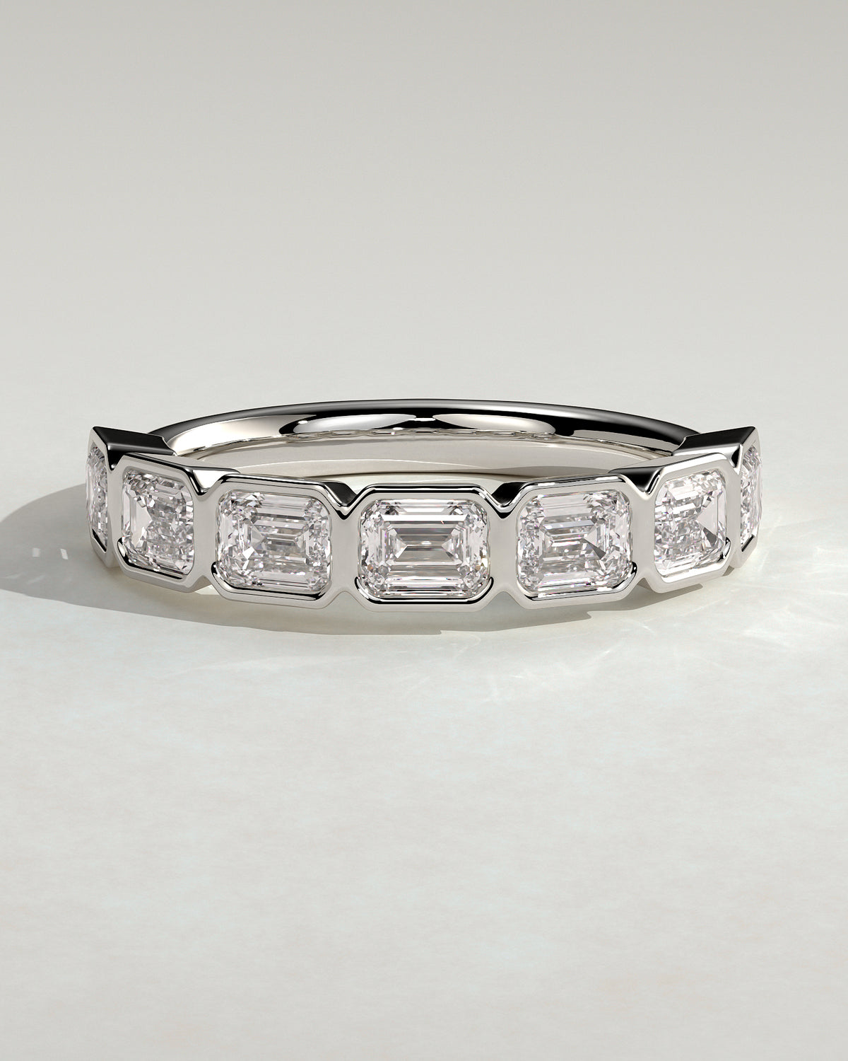 MET 0422 Women's Wedding Ring - White Gold - front view
