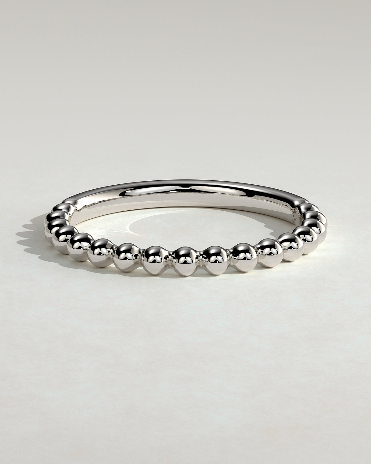 MET 0424 Women's Wedding Ring - White Gold - front view