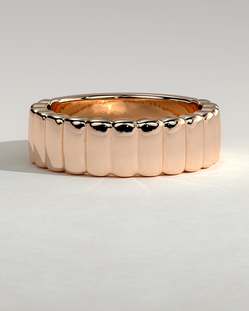 MET 0426 Women's Wedding Ring - Rose Gold - front view