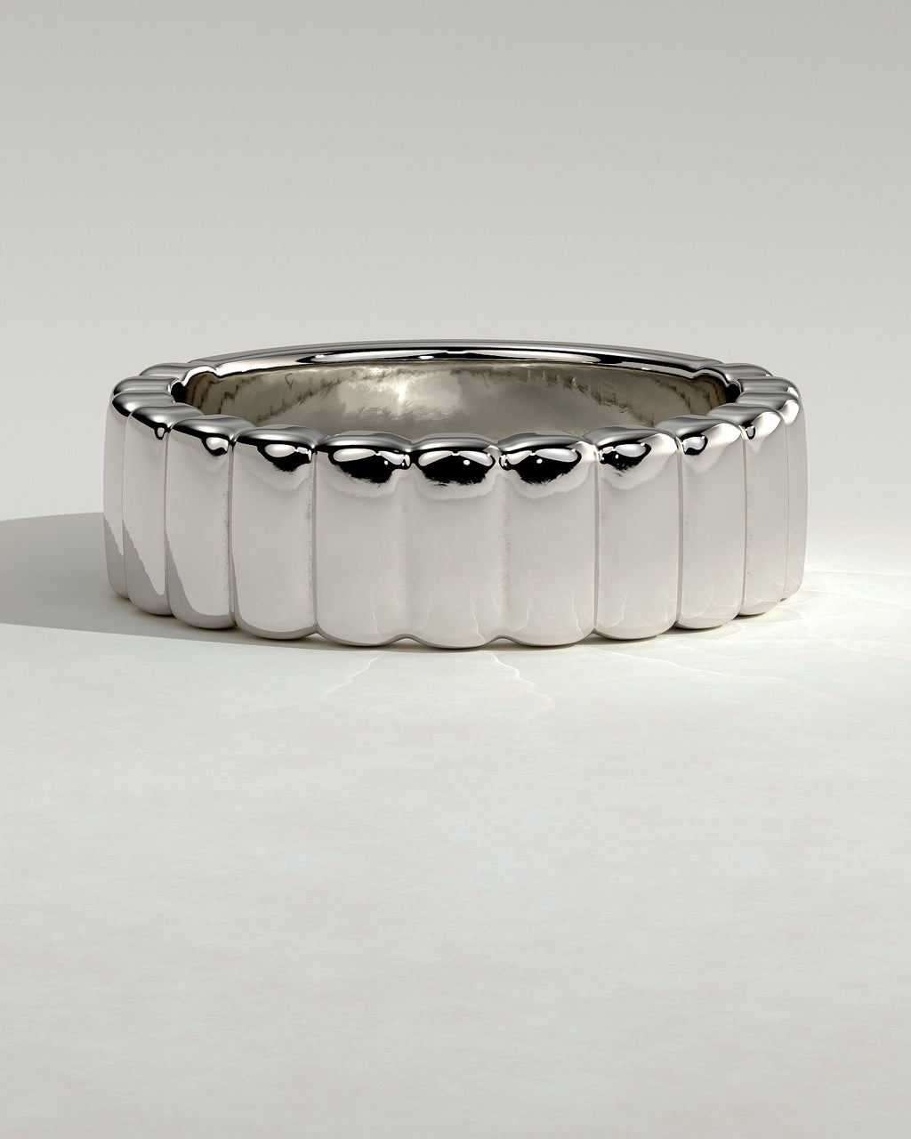 MET 0426 Women's Wedding Ring - White Gold - front view