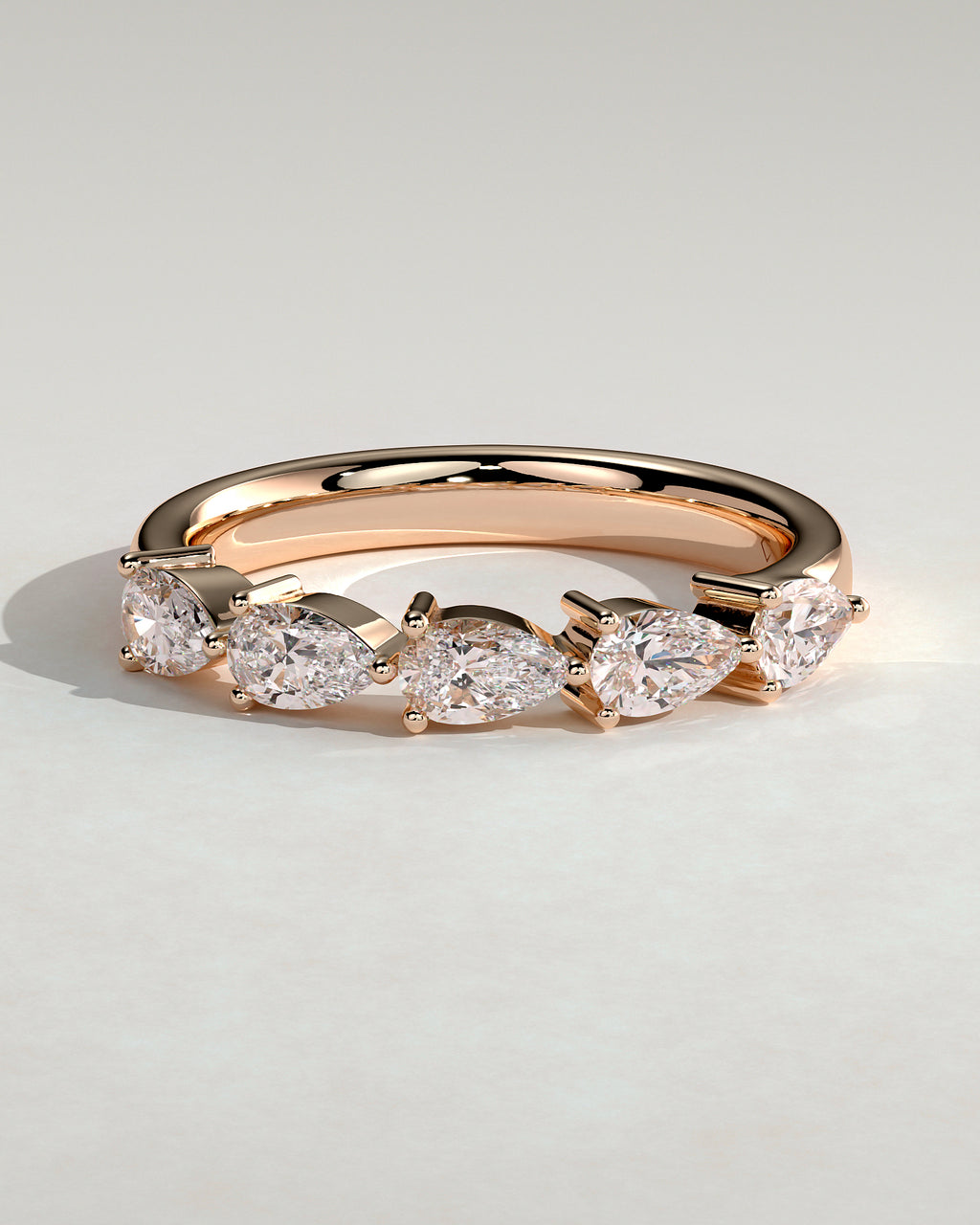 MET 0427 Damen-Ehering - Roségold - Vorderansicht