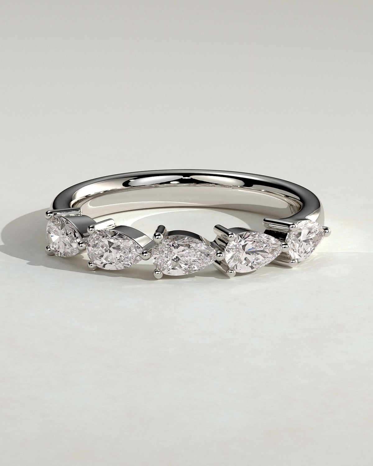 MET 0427 Women's Wedding Ring - White Gold - front view