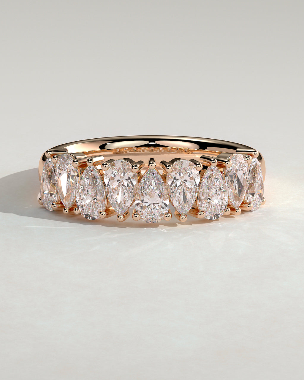MET 0428 Damen-Ehering - Roségold - Vorderansicht