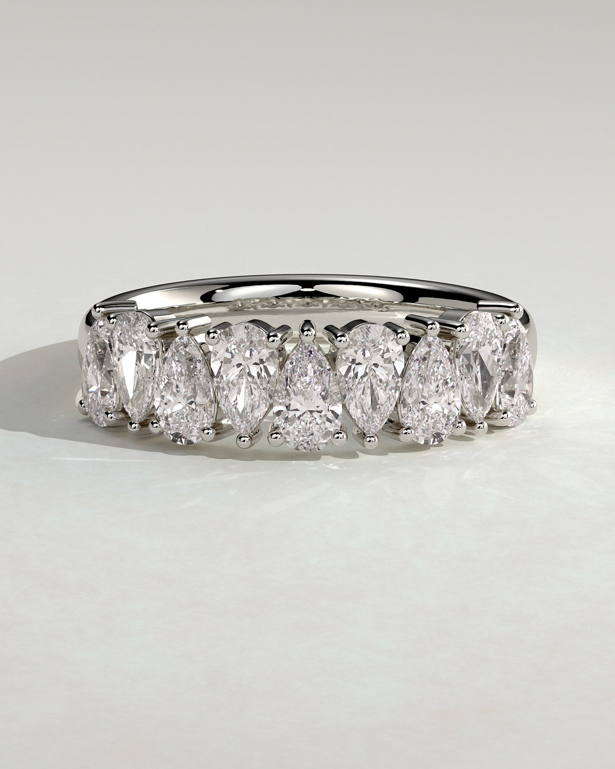 MET 0428 Women's Wedding Ring - White Gold - front view