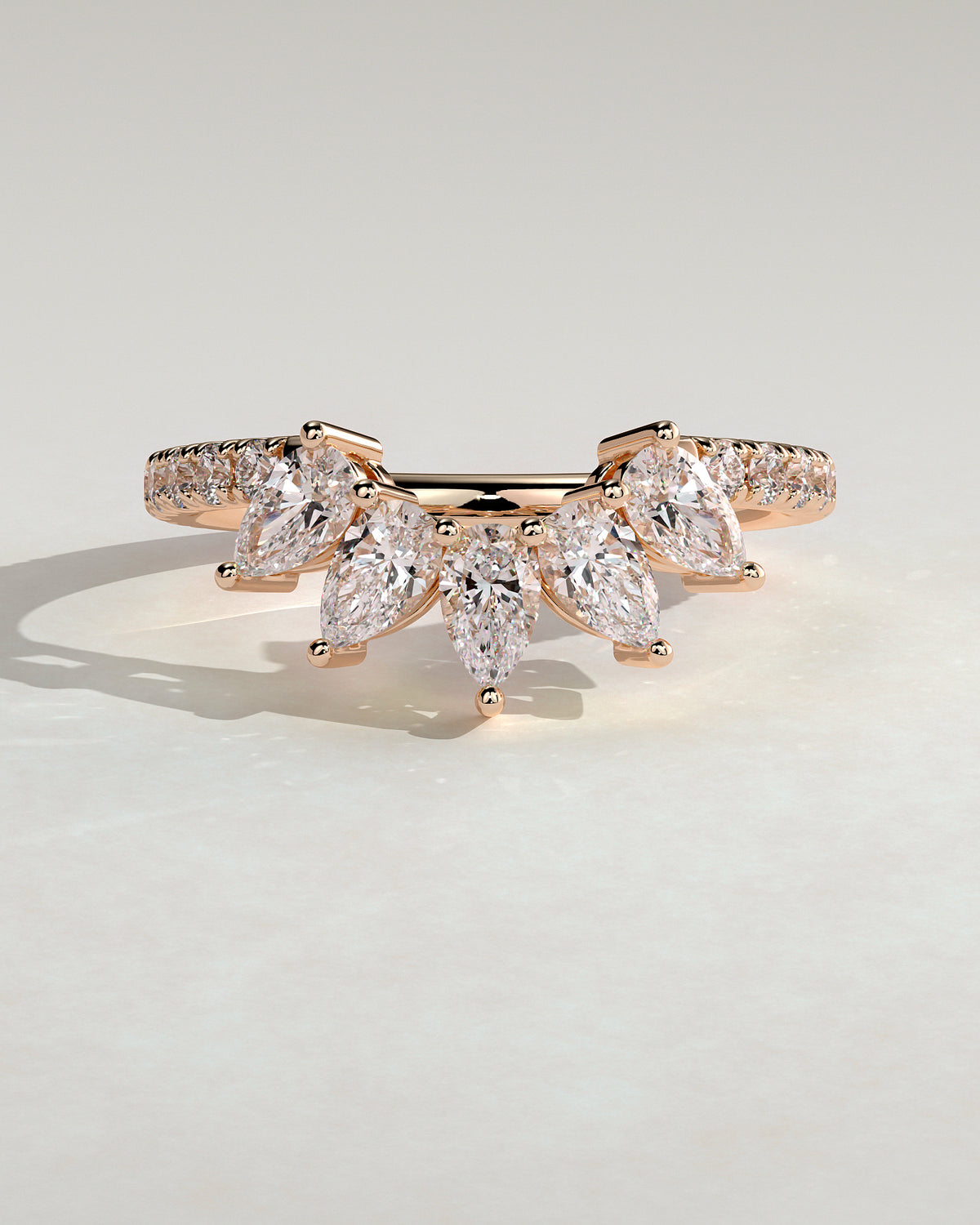 MET 0429 Women's Wedding Ring - Rose Gold - front view