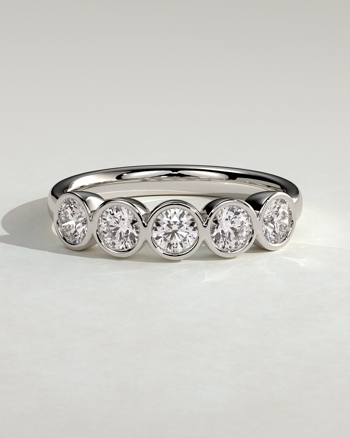 MET 0430 Women's Wedding Ring - White Gold - front view