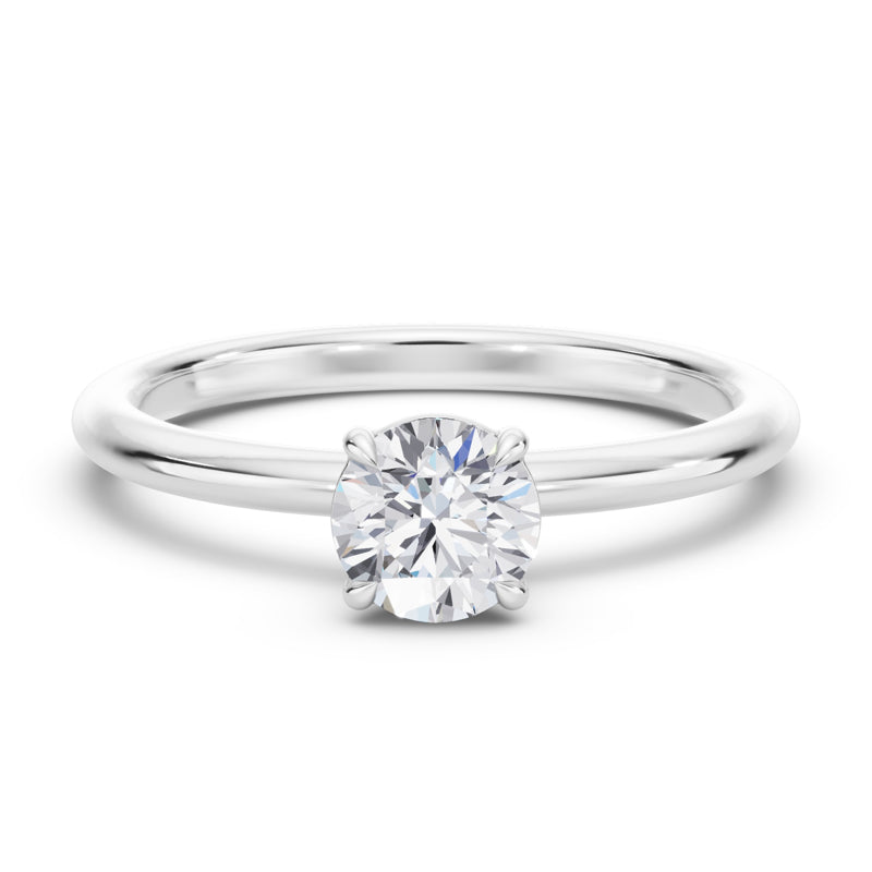 Round Lab Grown Diamond Solitaire Engagement Ring — Round design reference