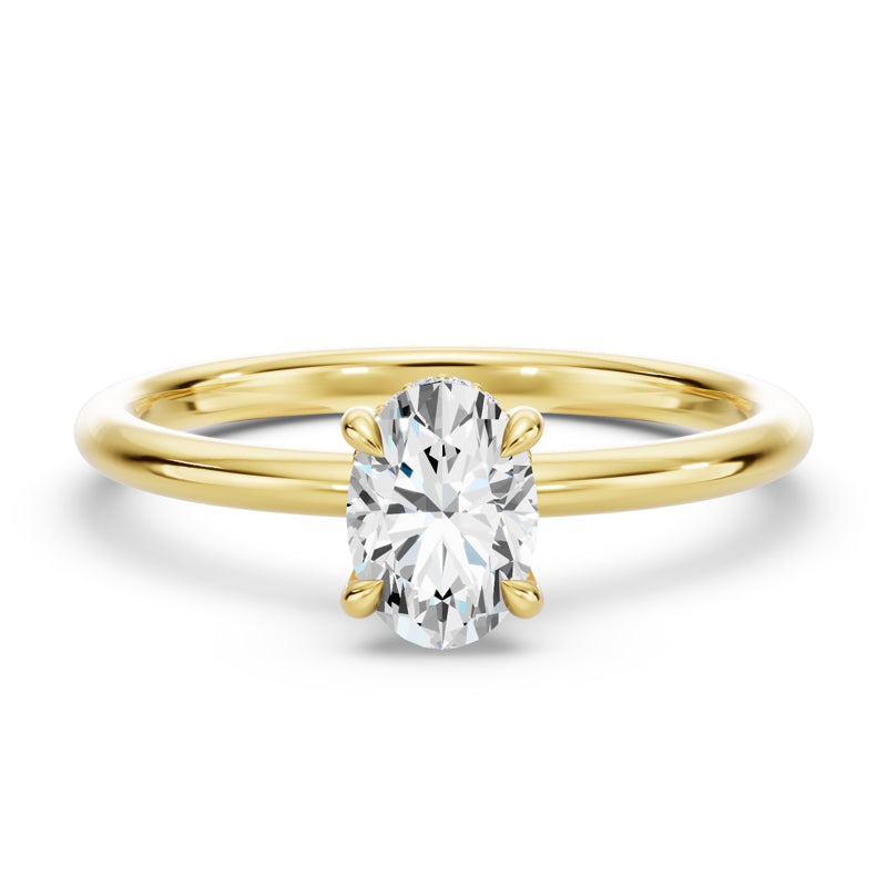 Oval Lab Grown Diamond Hidden Detail Solitaire Engagement Ring — Oval design reference