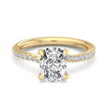 Elongated Cushion Lab Grown Diamond Twist Side Stone Engagement Ring — Elongated Cushion design reference