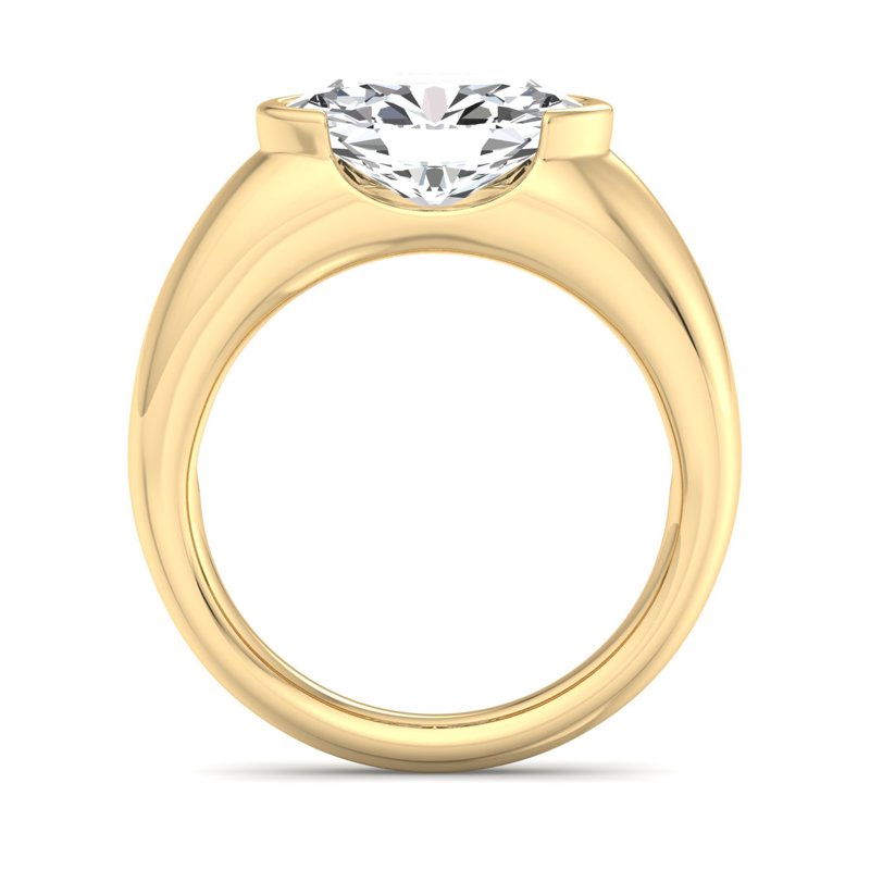 Oval Lab Grown Diamond Bezel Solitaire Engagement Ring — Oval design reference