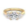 Round Lab Grown Diamond Three Stone Engagement Ring — Round design reference