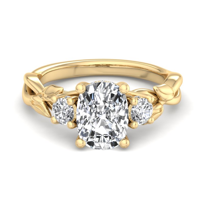 Elongated Cushion Lab Grown Diamond Side Stone Engagement Ring — Elongated Cushion design reference