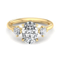 Oval Lab Grown Diamond Three Stone Engagement Ring — Oval design reference