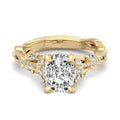 Elongated Cushion Lab Grown Diamond Side Stone Engagement Ring — Elongated Cushion design reference