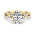 Oval Lab Grown Diamond Side Stone Engagement Ring — Oval design reference