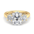 Oval Lab Grown Diamond Hidden Detail Three Stone Engagement Ring — Oval design reference