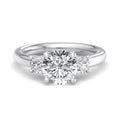 Round Lab Grown Diamond Hidden Detail Three Stone Engagement Ring — Round design reference