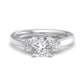 Cushion Lab Grown Diamond Hidden Detail Three Stone Engagement Ring — Cushion design reference