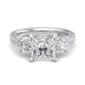 Princess Lab Grown Diamond Three Stone Engagement Ring — Princess design reference