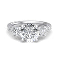Round Lab Grown Diamond Three Stone Engagement Ring — Round design reference