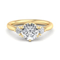 Round Lab Grown Diamond Geometric Three Stone Engagement Ring — Round design reference