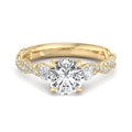Round Lab Grown Diamond Three Stone Engagement Ring — Round design reference