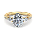 Oval Lab Grown Diamond Three Stone Engagement Ring — Oval design reference