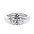 Oval Lab Grown Diamond Three Stone Engagement Ring — Oval design reference