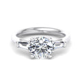 Round Lab Grown Diamond Three Stone Engagement Ring — Round design reference